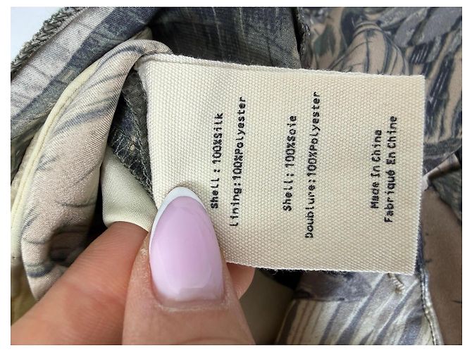 Pantaloncini in seta da donna L'Agence Marrone Beige Verde Grigio - vista 4
