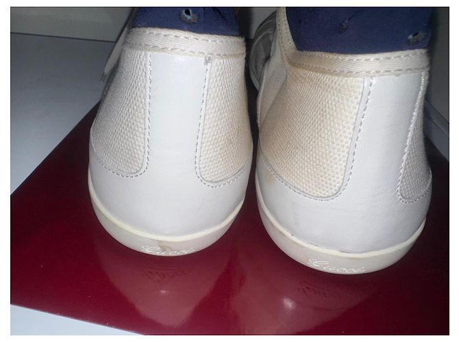 Baskets Gucci en toile blanches Bleu - vue 7