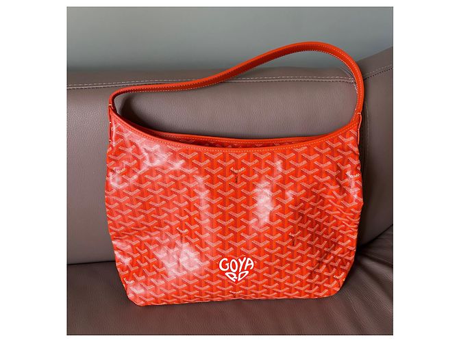 Goyard Bohème PM Borsa Hobo Arancione Bianco - vista 3