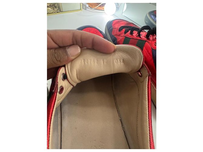 Gucci Rote Metallic-Sneaker Grün Dunkelblau - Ansicht 11