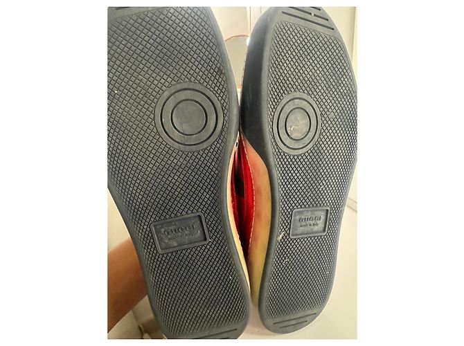 Gucci Rote Metallic-Sneaker Grün Dunkelblau - Ansicht 9