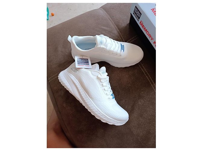 Autre Marque Skechers Bobs Sport Memory Foam Sneaker - Weiß - Ansicht 12