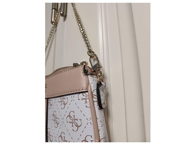 Bolsa pequena Guess Monogram Branco Multicor Bege - vista 2