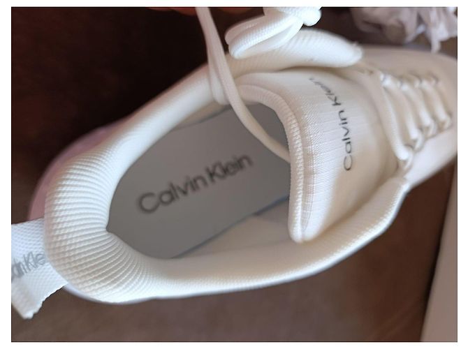 Sneakers bianche e argento Calvin Klein Bianco Metallico - vista 10