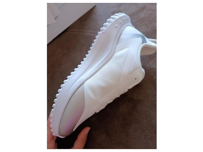 Sneakers bianche e argento Calvin Klein Bianco Metallico - vista 7