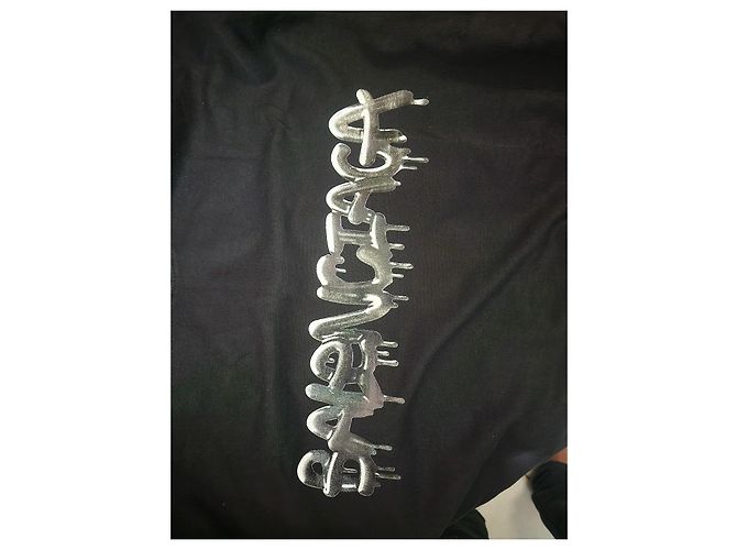 T-shirt Balenciaga Logo Nero - vista 5
