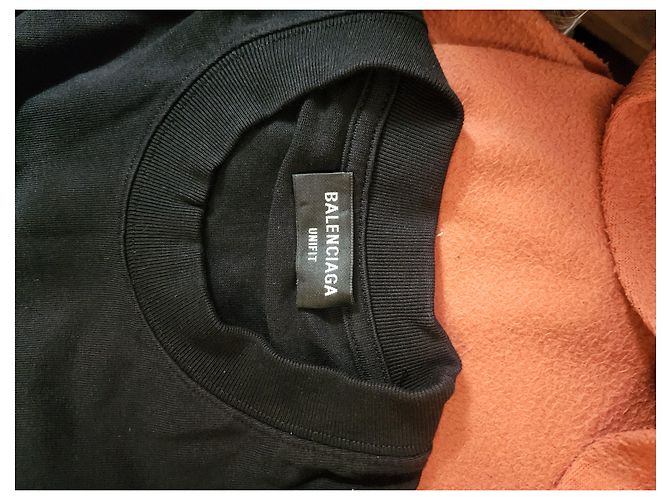 T-shirt Balenciaga Logo Nero - vista 6