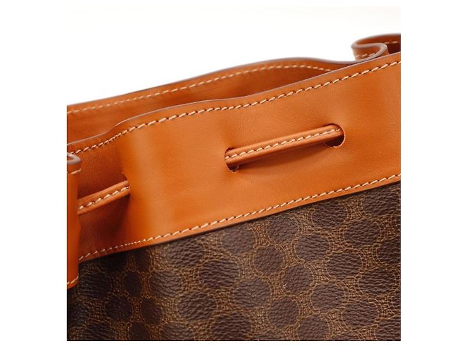 Céline Borsa a secchiello Celine Macadam Marrone - vista 12
