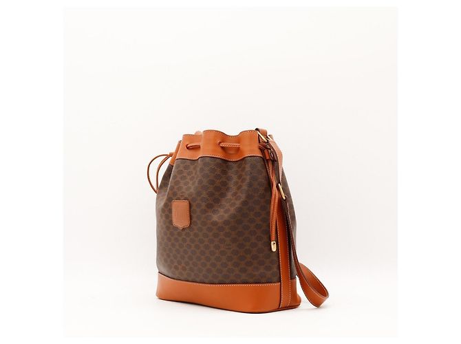 Céline Borsa a secchiello Celine Macadam Marrone - vista 2