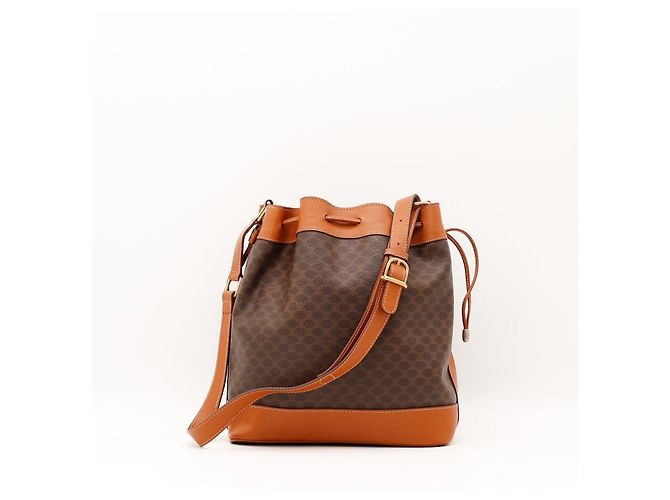 Céline Borsa a secchiello Celine Macadam Marrone - vista 3