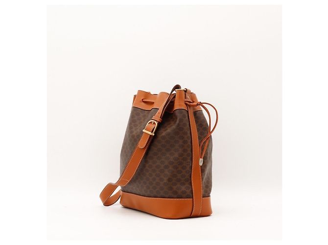 Céline Borsa a secchiello Celine Macadam Marrone - vista 4