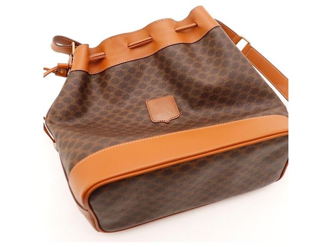 Céline Borsa a secchiello Celine Macadam Marrone - vista 6
