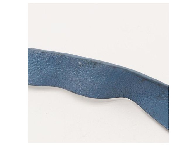 Autre Marque Borsa a tracolla in pelle blu con borchie - vista 10