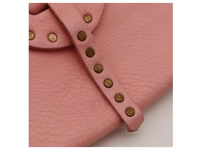 Céline Borsa a tracolla borchiata in pelle rosa Celine - vista 10