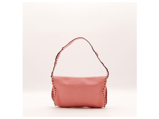 Céline Borsa a tracolla borchiata in pelle rosa Celine - vista 3