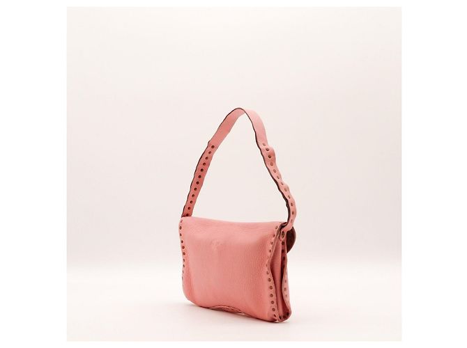 Céline Borsa a tracolla borchiata in pelle rosa Celine - vista 4