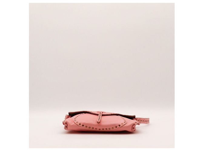 Céline Borsa a tracolla borchiata in pelle rosa Celine - vista 5