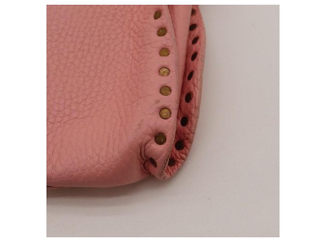 Céline Borsa a tracolla borchiata in pelle rosa Celine - vista 9