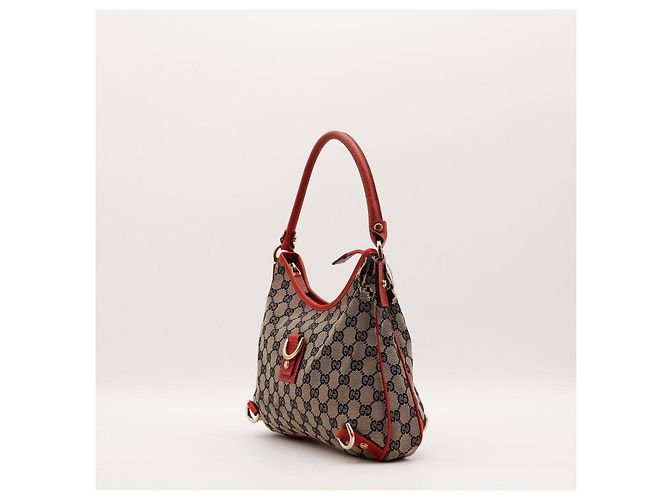 Borsa Hobo Gucci in tela monogram Rosso Beige Blu scuro - vista 2