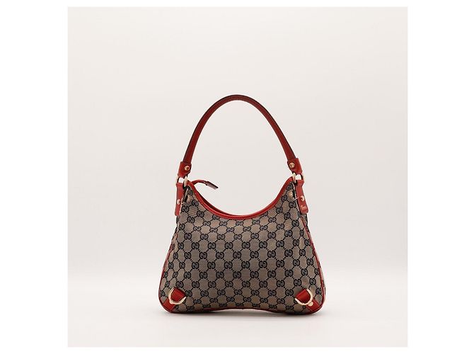 Borsa Hobo Gucci in tela monogram Rosso Beige Blu scuro - vista 3