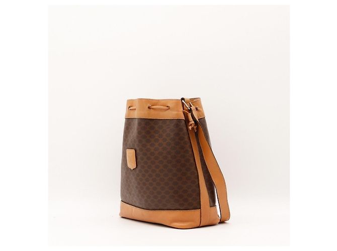 Céline Bolsa Bucket Celine Macadam Marrom - vista 2