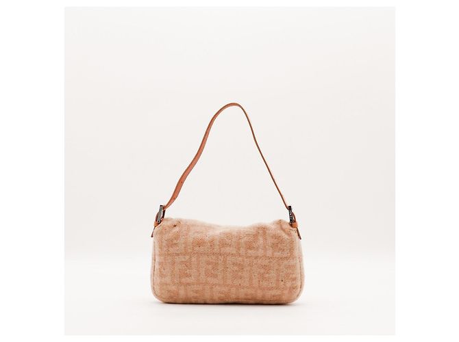 Borsa Fendi Baguette in lana beige - vista 3