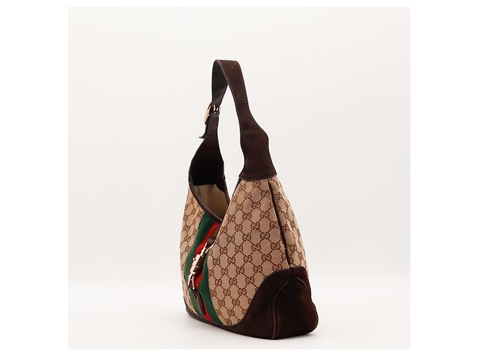 Borsa Hobo Jackie in tela monogram Gucci Marrone Monogramma - vista 2
