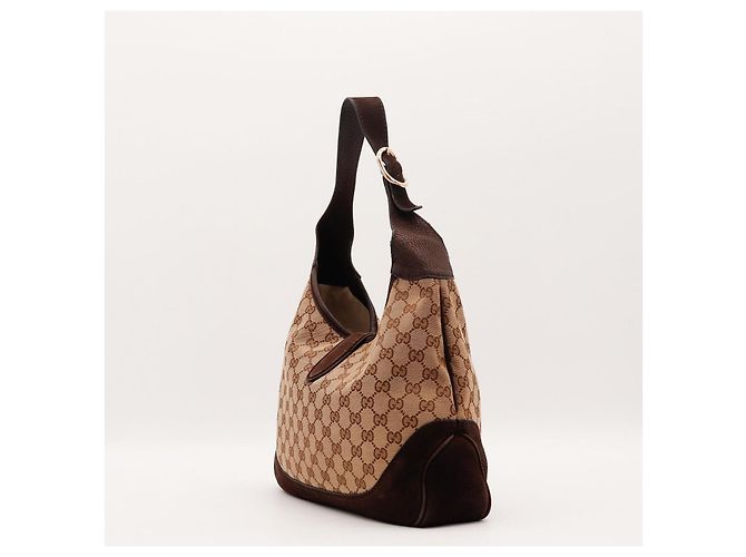 Borsa Hobo Jackie in tela monogram Gucci Marrone Monogramma - vista 4