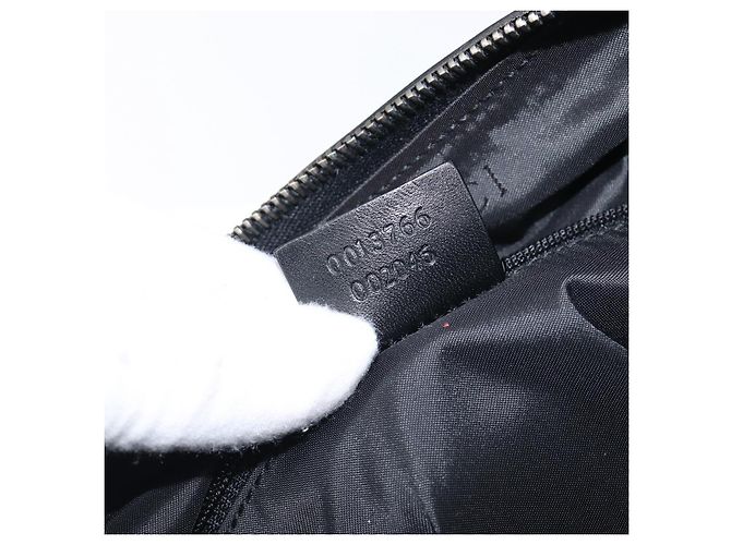 Borsa a tracolla GUCCI Canvas Black Silver 001 3766 Auth 202299A Nero Argento - vista 12