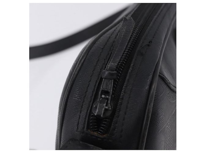 Borsa a Tracolla Christian Dior Trotter PVC Pelle Nero Tono Oro Auth 201320 - vista 10
