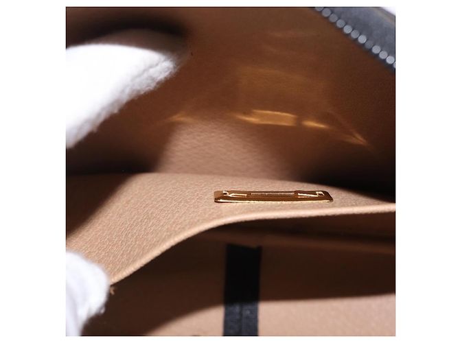 Borsa a Tracolla Christian Dior Trotter PVC Pelle Nero Tono Oro Auth 201320 - vista 12