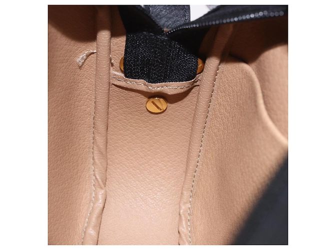 Borsa a Tracolla Christian Dior Trotter PVC Pelle Nero Tono Oro Auth 201320 - vista 23