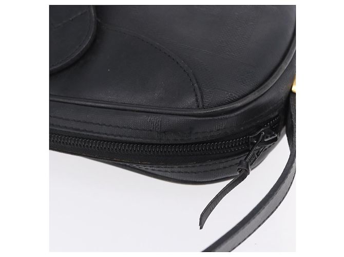 Borsa a Tracolla Christian Dior Trotter PVC Pelle Nero Tono Oro Auth 201320 - vista 7