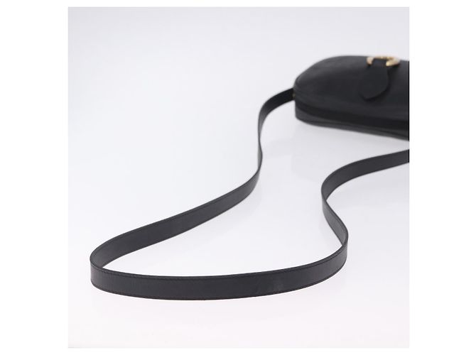 Borsa a Tracolla Christian Dior Trotter PVC Pelle Nero Tono Oro Auth 201320 - vista 8