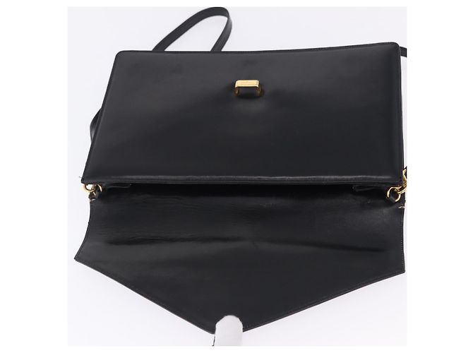 Borsa a tracolla Salvatore Ferragamo in pelle nera e oro Auth ka6079 Nero - vista 20