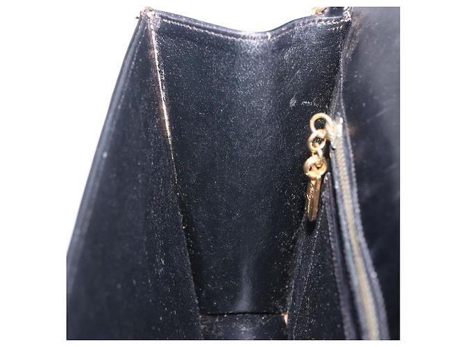 Borsa a tracolla Salvatore Ferragamo in pelle nera e oro Auth ka6079 Nero - vista 24