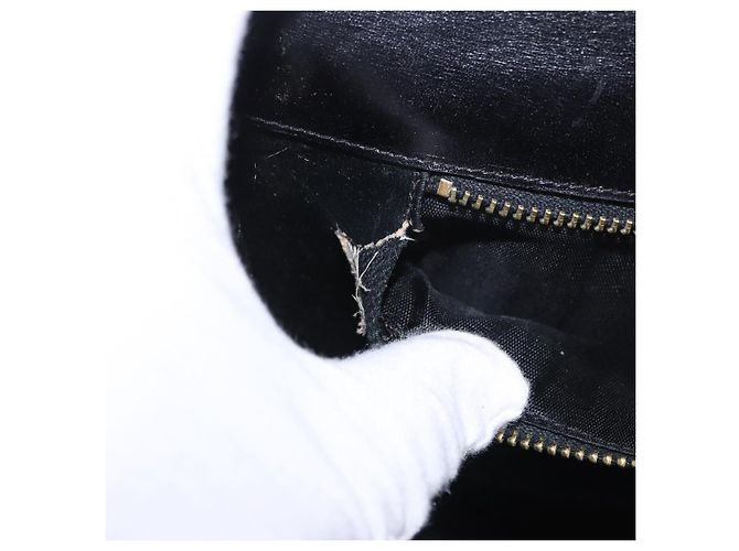 Borsa a tracolla Salvatore Ferragamo in pelle nera e oro Auth ka6079 Nero - vista 26