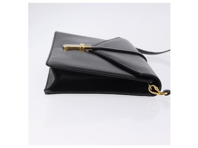Borsa a tracolla Salvatore Ferragamo in pelle nera e oro Auth ka6079 Nero - vista 3
