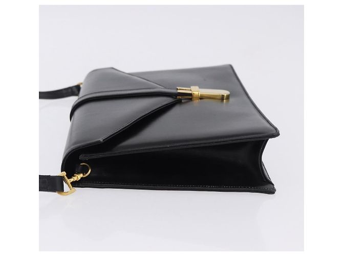 Borsa a tracolla Salvatore Ferragamo in pelle nera e oro Auth ka6079 Nero - vista 4