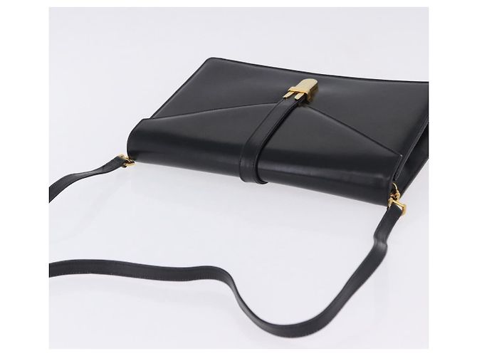 Borsa a tracolla Salvatore Ferragamo in pelle nera e oro Auth ka6079 Nero - vista 6