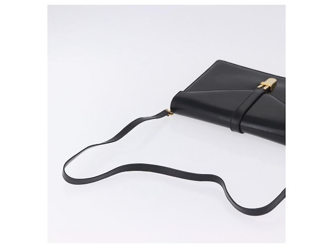 Borsa a tracolla Salvatore Ferragamo in pelle nera e oro Auth ka6079 Nero - vista 7