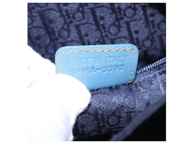 Borsa a Tracolla Christian Dior Admit It Denim Blu Chiaro Argento Auth 201218V - vista 12