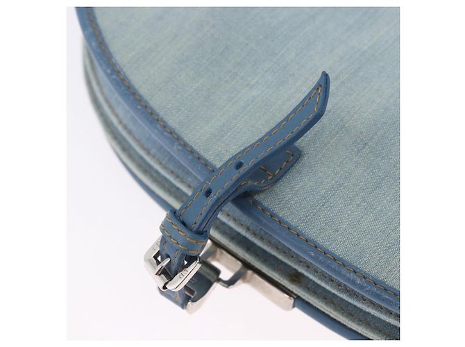 Borsa a Tracolla Christian Dior Admit It Denim Blu Chiaro Argento Auth 201218V - vista 20