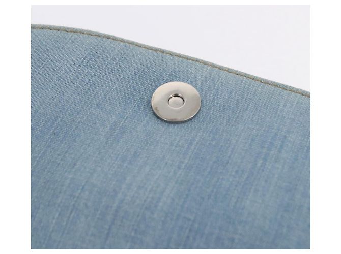Borsa a Tracolla Christian Dior Admit It Denim Blu Chiaro Argento Auth 201218V - vista 23