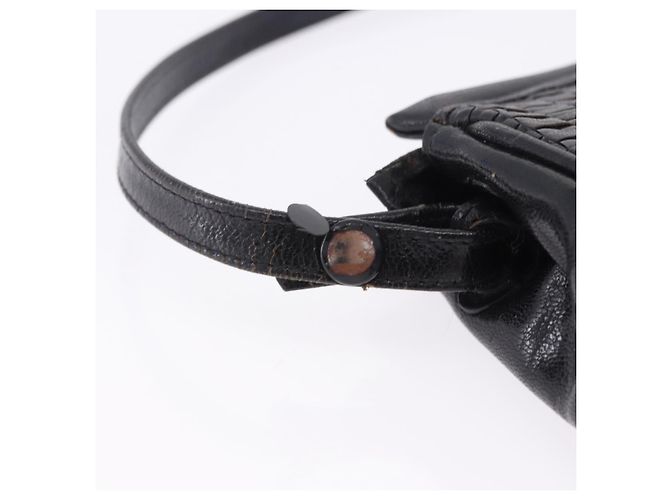 FENDI Schultertasche aus Leder Schwarz Auth ti4002 - Ansicht 10