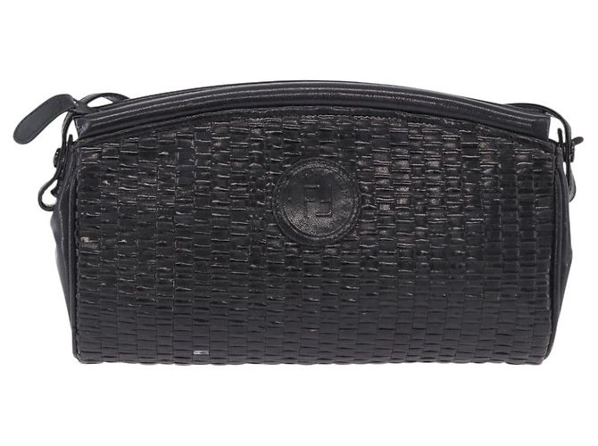 FENDI Schultertasche aus Leder Schwarz Auth ti4002 - Ansicht 13