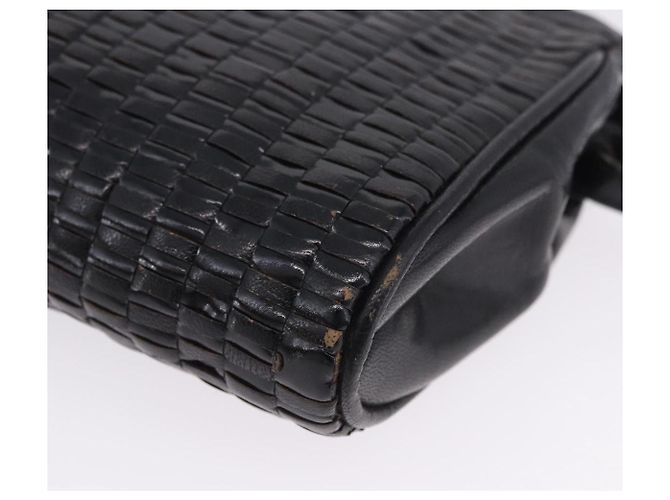 FENDI Schultertasche aus Leder Schwarz Auth ti4002 - Ansicht 16