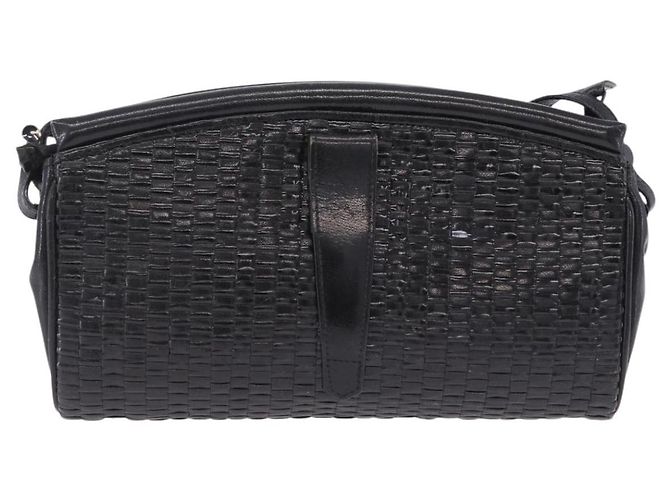 FENDI Schultertasche aus Leder Schwarz Auth ti4002 - Ansicht 3
