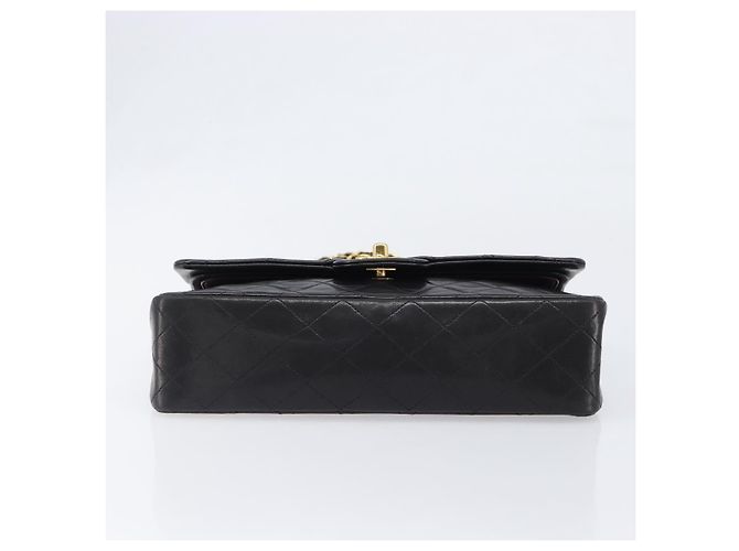 Borsa a tracolla CHANEL Chain Matelasse 25 in pelle d'agnello nera e oro CC Auth 200477SAM Nero D'oro - vista 5
