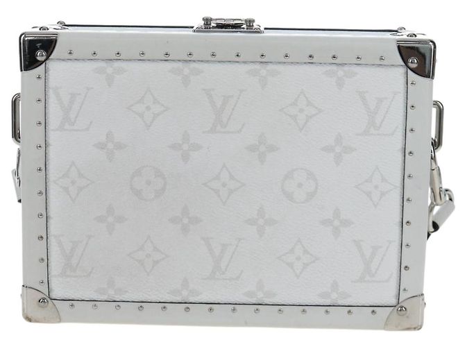 LOUIS VUITTON Tiger Lama Monogram Clutch Box White LV Auth 202290SAM Bianco - vista 13
